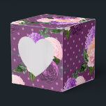 Caixinha De Lembrancinhas Rosa Pêssego e Floral Puro Lavanda<br><div class="desc">Caixa de favor floral de cor d'água vinda com pêssego de tendência,  roxo rosa e lavanda projetado para ser rápida e facilmente personalizado de acordo com as especificações de seu evento.</div>