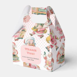 Caixinha De Lembrancinhas Rosa, que dia de aniversário do FUn-Retro Groovy P