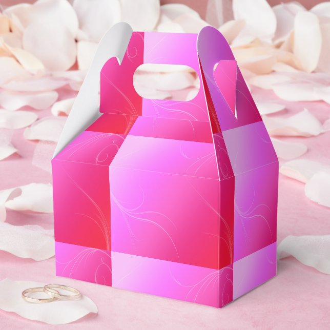 Caixinha De Lembrancinhas Rosa Quente (Casamento)