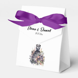 Caixinha De Lembrancinhas Rosa rosa-d-água lavanda vestido preto