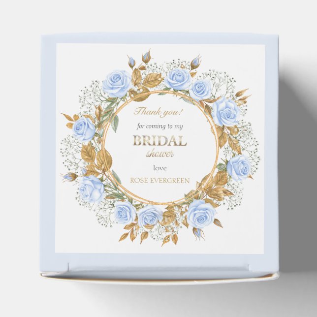 Caixinha De Lembrancinhas Rosas Azuis Elegantes e Respiração do Bebê (Topo)