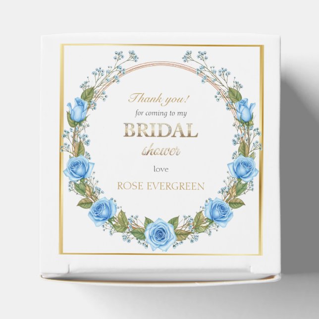 Caixinha De Lembrancinhas Rosas Azul Poeirento Elegantes e Respiração de Beb (Topo)