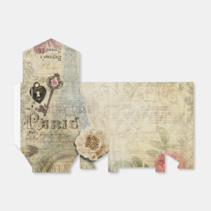 Caixinha De Lembrancinhas Rosas cor-de-rosa fechamento de Paris do vintage &