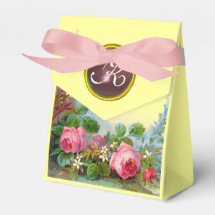 Caixinha De Lembrancinhas ROSAS COR-DE-ROSA, JASMIM que WEDDING o amarelo do