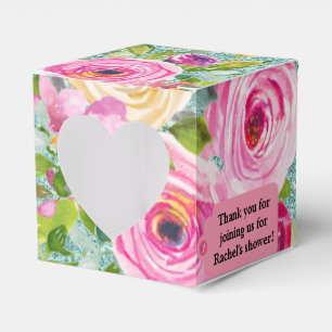 Caixinha De Lembrancinhas Rosas de aquarela personalizados