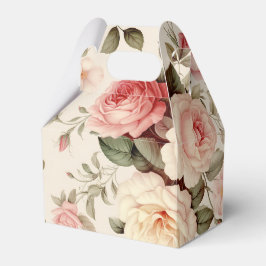 Caixinha De Lembrancinhas Rosas de Inglês Elegante Rosa
