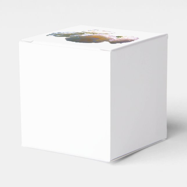 Caixinha De Lembrancinhas Rosas esbranquiçados de cor laranja esbranquiçada (Frente)