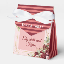 Caixinha De Lembrancinhas Rosas Vermelhas Elegantes 3"l x 1.5"c x 3.25"a