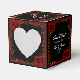 Caixinha De Lembrancinhas Rosas Vermelhas Goth Elegantes