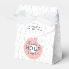 Caixinha De Lembrancinhas Rosquinha rosa Obrigado um monte de furos Aniversá
