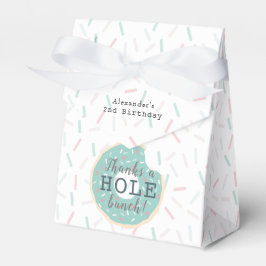 Caixinha De Lembrancinhas Rosquinha verde Obrigado um monte de furos Anivers