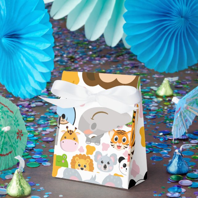 Caixinha De Lembrancinhas Rosto De Animais Cujos (Festa)