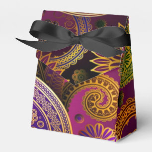 Caixinha De Lembrancinhas Roxo de Paisley