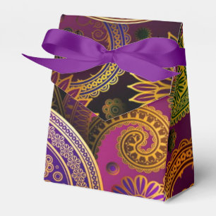 Caixinha De Lembrancinhas Roxo Paisley