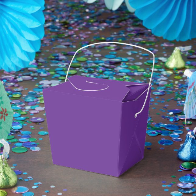Caixinha De Lembrancinhas Roxo Real Sólido Simples Atraente Pequeno TakeOut (Festa)