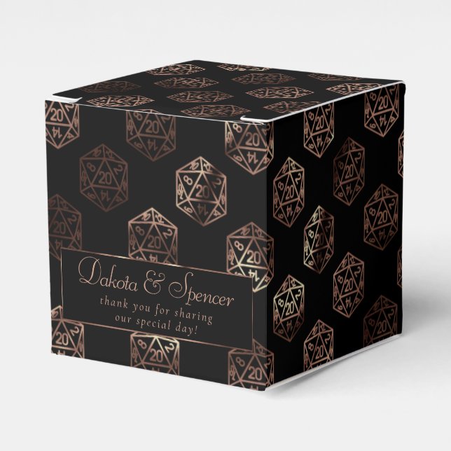 Caixinha De Lembrancinhas RPG Dice | Personalização de Tabletop Fantasy para (Frente)