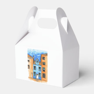 Caixinha De Lembrancinhas Ruas italianas brilhantes sob o sol mediterrânico