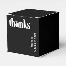 Caixinha De Lembrancinhas Ruby Black Modern Wedding