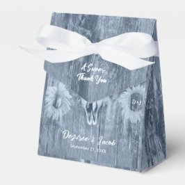 Caixinha De Lembrancinhas Russty Blue Country Girassóis Girassóis