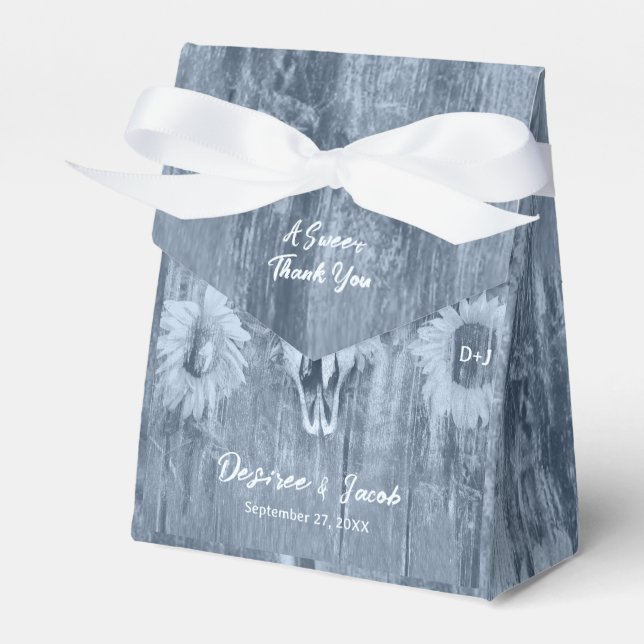 Caixinha De Lembrancinhas Russty Blue Country Girassóis Girassóis