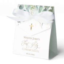 rustic greenery First Community Favor Box