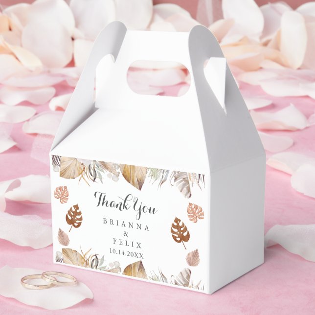 Caixinha De Lembrancinhas Rustic Neutral Boho Wedding (Casamento)