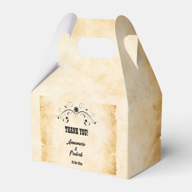 Caixinha De Lembrancinhas Rustic Parergage Vintage (Frente)