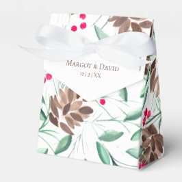 Caixinha De Lembrancinhas Rustic Pine Cones and Berries Weding Box Box