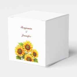 Caixinha De Lembrancinhas Rustic Sunflower Wedding 
