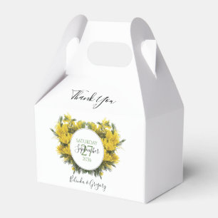 Caixinha De Lembrancinhas Rustic Wattle Acacia Wedding