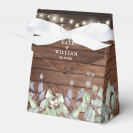 Caixinha De Lembrancinhas Rustic Wood String Luz Greenery Foliage Casamento