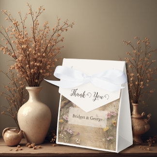 Caixinha De Lembrancinhas Rustic Wooden Bohemian Floral Wedding