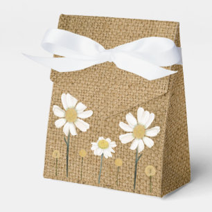 Caixinha De Lembrancinhas Rústico Daisy Floral Country Simples Obrigado