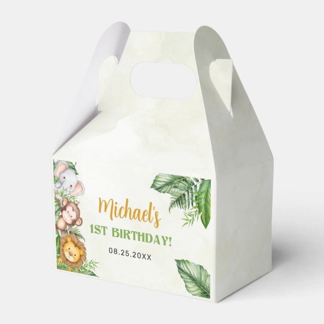 Caixinha De Lembrancinhas Safari Wild One Birthday (Frente)