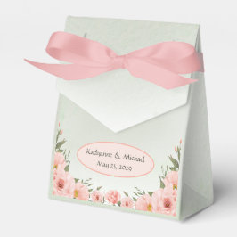 Caixinha De Lembrancinhas Sage Green e Peach