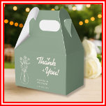 Caixinha De Lembrancinhas Sage Green Wildflower Wedding Obrigado<br><div class="desc">Casamento De Sage Green Wildflower Obrigado Caixas De Favor | Caixas de Tratamento Floral Russo Botânico Enviem seus convidados para casa com um doce símbolo de apreço escondido no nosso encantador Casamento Sage Green Wildflower Obrigado Boxes! Estas caixas encantadoras apresentam flores silvestres de cor aquática delicadas e verde-salgado, criando um...</div>