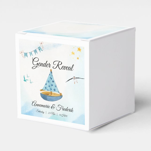 Caixinha De Lembrancinhas Sailboat de Revolução de Gênero (Frente)