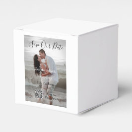 Caixinha De Lembrancinhas Salve a data simples código QR mínimo detalhes de 