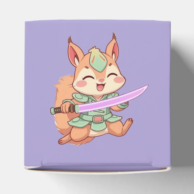 Caixinha De Lembrancinhas Samurai Esquilo Kawaii. (Topo)