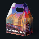 Caixinha De Lembrancinhas San Francisco Skyline Abstrato Art<br><div class="desc">Adicione um toque moderno ao seu evento com esta caixa de favoritos com a arte da linha do horizonte de São Francisco. Perfeito para casamentos,  festas ou presentes corporativos.</div>