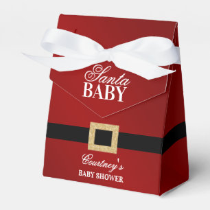 Caixinha De Lembrancinhas Santa Baby Chás de Bebê de Natal