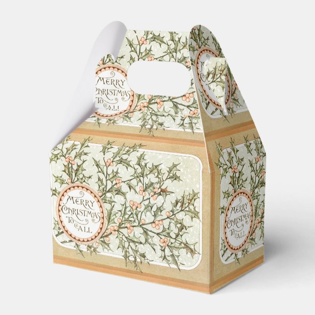 Caixinha De Lembrancinhas Saudação Antiquada Bonito de Natal (Frente)