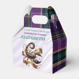 Caixinha De Lembrancinhas Scorpio Zodiac Baby Shower 4"w x 2.5"l x 5"h