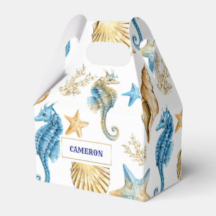 Caixinha De Lembrancinhas Seashells Pattern Beach Casamento Boxes