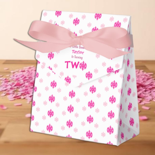 Caixinha De Lembrancinhas Segundo aniversário Pequeno Floco de Neve (Criador carregado)