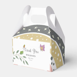 Caixinha De Lembrancinhas Selva Sobre O Chá de fraldas Arco-Íris Obrigado