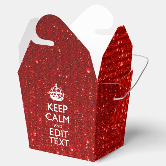 Caixinha De Lembrancinhas Sensação Vermelha Mantenha-se calma e tenha seu te (Aberto)