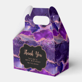 Caixinha De Lembrancinhas Sequências Rosa Púrpura Escuras Agitam Aniversário