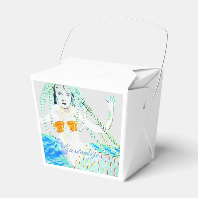 Caixinha De Lembrancinhas Sereia com Dreadlocks Thunder_Cove (Frente)