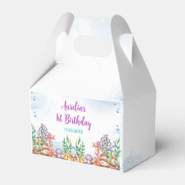 Caixinha De Lembrancinhas Sereia primeiro aniversario Do Mar